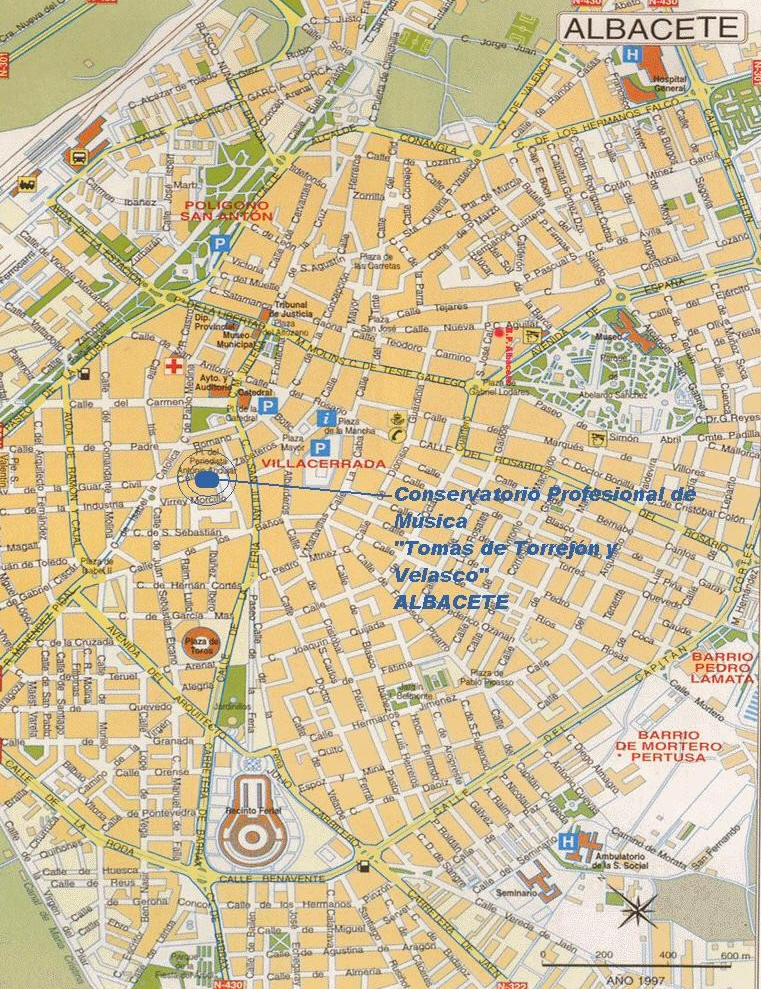Mappa Albacete - Cartina di Albacete in Spagna