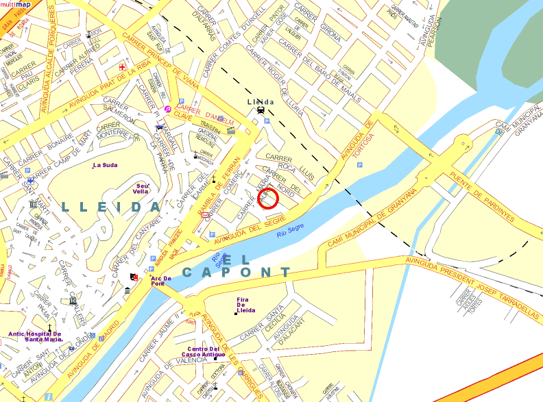Mappa Lleida - Cartina di Lleida in Spagna